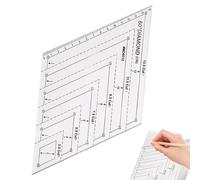 Gabaries De,Regole di Quilting a 60 Gradi - Stencil trasparente strumento per arte tessile ricamo progetti manuali design costume imbottitura