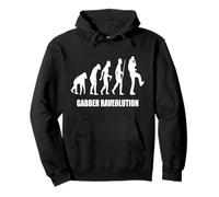 Gabber Evoluzione Hardcore Frenchcore Raver Warriors Musica Felpa con Cappuccio
