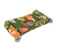 Gabbia a rete a sospensione per uccelli, Trapunta verde in peluche a doppio strato