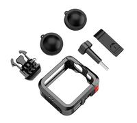 Gabbia a sgancio rapido in alluminio per 2 Action Camera Mount Con Cold Shoe Full Protective Frame Case Accessori Action Camera Custodia protettiva Alluminio