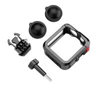 Gabbia a sgancio rapido in alluminio per 2 Action Camera Mount Con Cold Shoe Full Protective Frame Case Accessori Action Camera Custodia protettiva Alluminio