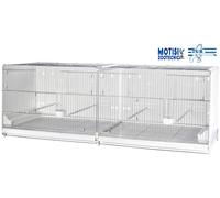 Gabbia canarini cm 120 2GR pieghevole zincata con laterali e posteriore chiusi