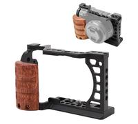 Gabbia Completa per Fotocamera con Manico in Legno, Estensione Pattino Freddo per Gabbia per Riprese Video, Kit Fotocamera Vlog per Riprese Video per Fotocamera A6500 A6000 A6300