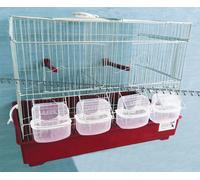 Gabbia Cova Allevatore (2 Spazi) misure 40 x 33 x 24 cm 4 mangiatoie Cod. 83511