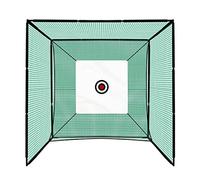 Gabbia da Allenamento Golf da 3m con Rete a Maglia 25mm Tappeto in Erba Artificiale Incl Tee in Gomma da 6cm Allenamento Professionale con Telaio in Acciaio Autoportante e Bersaglio a Occhio di Bue