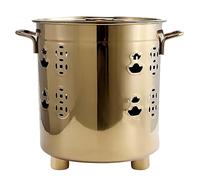 Gabbia da giardino in metallo per inceneritore, Inceneritore, braciere, barili for combustione for esterni, barile di metallo for combustione, for cortile, casa, esterno, cortile(Gold)