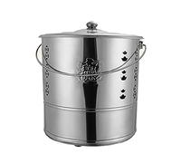 Gabbia da giardino in metallo per inceneritore, Inceneritore for esterni, inceneritore da giardino, secchio for la combustione dei rifiuti in acciaio inossidabile con coperchio, maniglia portatile, in