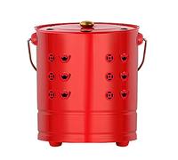 Gabbia da giardino in metallo per inceneritore, Inceneritore for esterni, inceneritore da giardino, secchio for la combustione dei rifiuti in acciaio inossidabile con coperchio, maniglia portatile, in