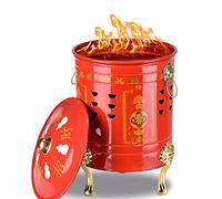 Gabbia da giardino in metallo per inceneritore, Inceneritore portatile Burn Barrel, inceneritore da giardino addensato, gabbia antincendio, con rivestimento, gancio antincendio, può bruciare spazzatur