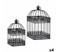 Gabbia decorativa Gift Decor Nero 18 x 35 x 18 cm 14 x 14 x 29 cm Set [4 Unit