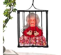 Gabbia del prigioniero di Halloween - Puntello di decorazione della casa stregata del terrore animato,Decorazioni urlanti, giocattoli spaventosi di Halloween con sensore di movimento, decorazioni spet