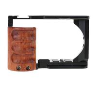 Gabbia Della Macchina Fotografica Con Manico In Legno Per Song Zve10 Cold Shoe Mics/Luce Estensione Video Per Vloggings E Filmmaking Macchina Fotografica Del Metallo