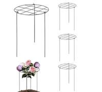 Gabbia di supporto per peonie, resistente, 4 pezzi, per giardinaggio, anello in metallo con gambe, altezza regolabile, per verdure, fragole, ortensie, pomodori, monstera, serre