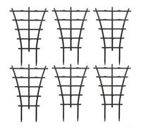 Gabbia di supporto per piante da interno ed esterno, griglia impilabile per pomodoro, cetriolo, vite, gabbia flessibile da giardino in PP, nero (6 pezzi)