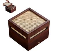 Gabbia elettrica per tostare il tè, essiccatore per tè da 150 W con comandi touch, 3 livelli di temperatura, capacità 200 g, struttura in bambù per esaltare l'aroma, per tès, frutta secca(B)