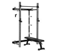 Gabbia fitness HMS con panca e porta dischi - robusta e completa