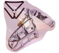 Gabbia fitness maschile in acciaio inossidabile con cintura regolabile, set da allenamento traspirante e resistente -A59IT (B:50mm)