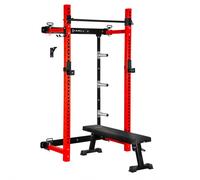 Gabbia fitness semi-professionale con panca ideale per home gym