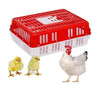 Gabbia for Il Trasporto di Pollame, Gabbia for Il Trasporto di Polli in Plastica, Gabbie for Galline, Gabbia for Il Trasporto di Gabbie, Design Della Maniglia, Rinforzi a Quattro Angoli(Red)