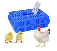 Gabbia for Il Trasporto di Pollame, Gabbia for Il Trasporto di Polli in Plastica, Gabbie for Galline, Gabbia for Il Trasporto di Gabbie, Design Della Maniglia, Rinforzi a Quattro Angoli(Blue)