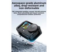 Gabbia fotocamera per DJI Action 6 in lega di alluminio con copriobiettivo per p