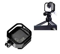 Gabbia in alluminio compatibile con Insta360 Go Ultra - Supporto multifunzione con dissipazione del calore, porta di ricarica e filettatura da 1/4" per riprese orizzontali e verticali (Dual-Card