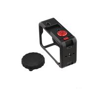 Gabbia in alluminio dedicata per DJI Action 6, con struttura leggera e aperture strategiche per la dissipazione del calore e la gestione dei cavi