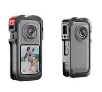Gabbia in Lega di Alluminio per Insta360 X6 Supporto di Espansione a Sgancio Rapido, Gabbia Protettiva in Metallo, Realizzata con Stampaggio di Precisione, con Accesso alla Batteria per 360 X6