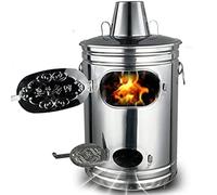 Gabbia Inceneritore in Acciaio Inossidabile for Fuoco da Giardino Robusto | Bruciatore a Camino da Cortile Ispessito for Rifiuti di Carta e Legno Include Gancio for Uso Sicuro all'Aperto(34*34*61cm)