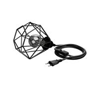 Gabbia luminosa piccola cavo tessile LEKA nero interruttore a spina 3m in 27