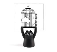 Gabbia Mappa Continente Oceania Memo Holder Cartoon Gatto Nero Stand Decorazione