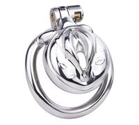 Gabbia mimetica da uomo in acciaio inox - Gabbia di protezione per il fitness - Con cintura ausiliaria - Anti-fuga - A341 (Regolare, 45mm)