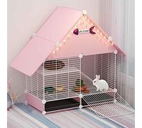 Gabbia Per Conigli Nani Con Lettiera E Rulli Mobil, Gabbia Per Gatti, Gabbietta Per Criceti, Gabbie Per Cani, Gabbia Per Pollame, Gabbia Per Piccoli Animali, Forte E Robusta ( Size : 72x36x89cm-a )
