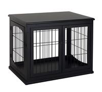 Gabbia Pawut per Cani, Arredamento per Animali, Gabbia Interna per Cani con Abbeveratoio, MDF 1, 3 Porte con Serratura, Max. 30 Kg Sun. 81L x 5