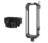 Gabbia per action camera, telaio in alluminio con copriobiettivo in silicone per Insta360X4, custodia per videocamera in metallo.