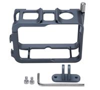 Gabbia per action camera Telaio protettivo in lega di alluminio con interfaccia da 1/4 di pollice Doppia slitta fredda Anti caduta Buona dissipazione del calore per avventure