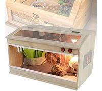 Gabbia per Anfibi in Legno di Pino Incubatrice per Rettili Terrario, Casa per Tartarughe con Tempo Intelligente Habitat per Tartarughe Piccolo Recinto per Rettili, Habitat per Rettil, Small 40