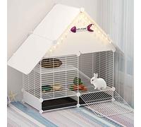 Gabbia Per Conigli Nani Con Lettiera E Rulli Mobil, Gabbia Per Gatti, Gabbietta Per Criceti, Gabbie Per Cani, Gabbia Per Pollame, Gabbia Per Piccoli Animali, Forte E Robusta ( Size : 72x36x89cm-b )
