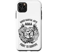 Gabbia per arti marziali miste, pugno di drago, tigre, combattente di BJJ Custodia per iPhone 11 Pro Max