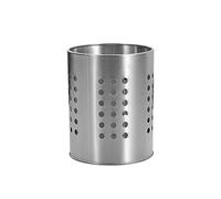 Gabbia per bacchette in acciaio inox, porta utensili da cucina, cestino rotondo per bacchette, tubo portaoggetti per stoviglie, organizer per cucchiaio e forchetta (M)
