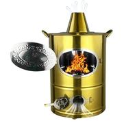 Gabbia per bruciare, barile di fuoco per bruciare la spazzatura all'aperto, con condotto di scarico del fumo da 2 m, inceneritore per bruciare foglie di immondizia cortile e carta dei rifiuti