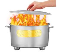Gabbia per bruciare | Inceneritore resistente al calore con manico | Secchio in metallo per bruciare denaro per giardino, cortile, sentiero, fattoria, patio, balcone, portico, spiaggia, falò