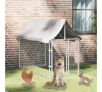 vidaXL Gabbia per Cani da Esterno con Tetto 200x100x150 cm