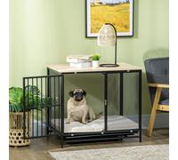 Gabbia per cani PawHut per la casa Casetta per cani con serratura con cuscino Scatola per cani con pallet Casetta per cani per cani sotto i 20 kg