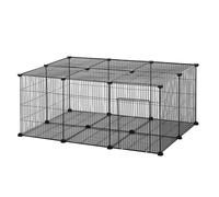 Gabbia per Conigli 105x70x45 cm in Metallo Nero