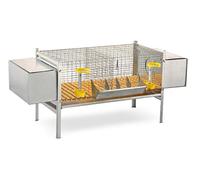 Gabbia per Conigli Conigliera in Lamiera 149x66x66 cm con 2 Nidi Rocila