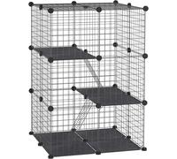 Gabbia per Conigli E Porcellini D'India Modulare E Multilivello, Gabbietta Recin