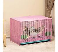 Gabbia Per Conigli, Pollaio Pieghevole Criptato Con Vassoio Estraibile Casetta Per Coniglietto Gabbia Per Gatti Da Interno Habitat Per Piccoli Animali Domestici Per Piccoli Animali ( Color : Pink , Si