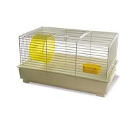 Gabbia per criceti con griglia bianca modello Special con ruota e mangiatoia Rec