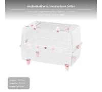 Gabbia per criceti da 70 cm, villa grande trasparente, resistente ai morsi,